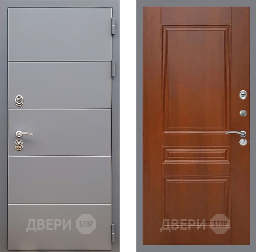 Входная металлическая Дверь Стоп АРТ ГРАФИТ ФЛ-243 Итальянский орех в Протвино