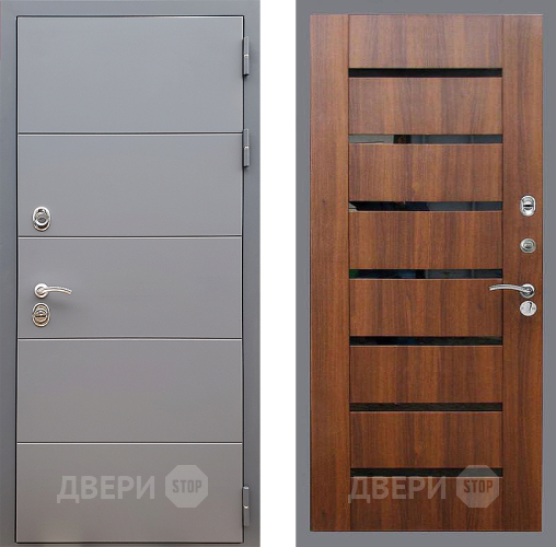 Входная металлическая Дверь Стоп АРТ ГРАФИТ СБ-14 Орех бренди в Протвино