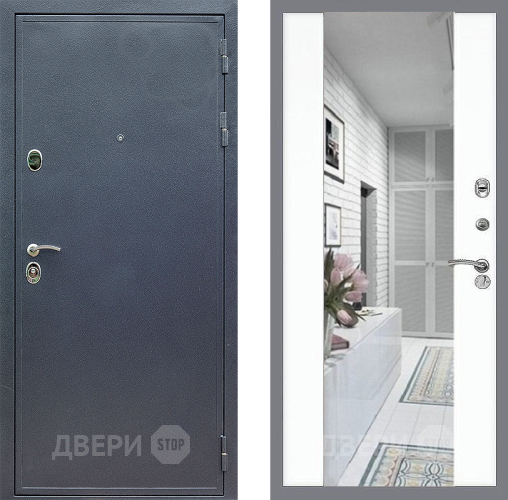 Входная металлическая Дверь Стоп СИЛЬВЕР Зеркало СБ-16 Силк Сноу в Протвино