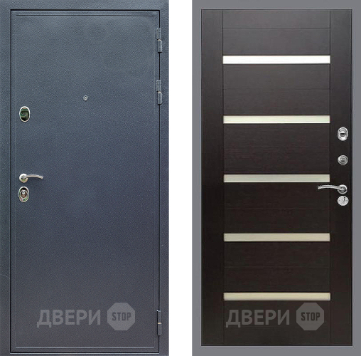 Входная металлическая Дверь Стоп СИЛЬВЕР СБ-14 венге поперечный в Протвино