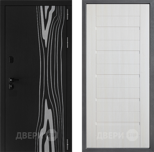 Входная металлическая Дверь Дверной континент ДК-12 ФЛ-70 Лиственница белая в Протвино