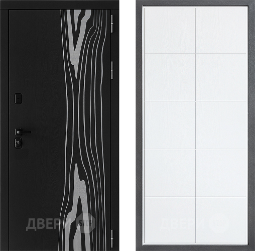 Входная металлическая Дверь Дверной континент ДК-12 ФЛ-Кватро Белое дерево в Протвино