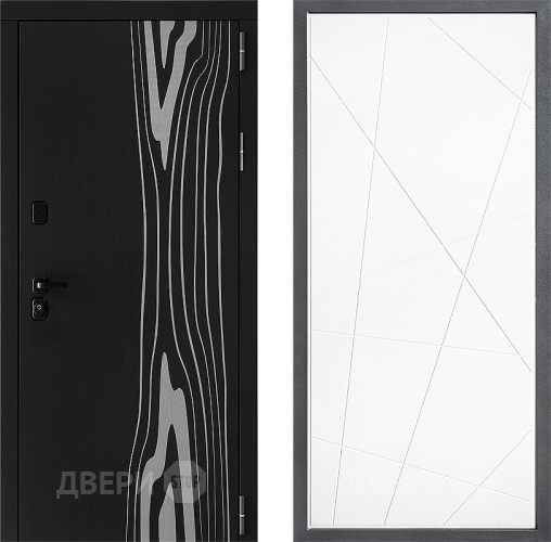 Входная металлическая Дверь Дверной континент ДК-12 ФЛ-655 Белый софт в Протвино