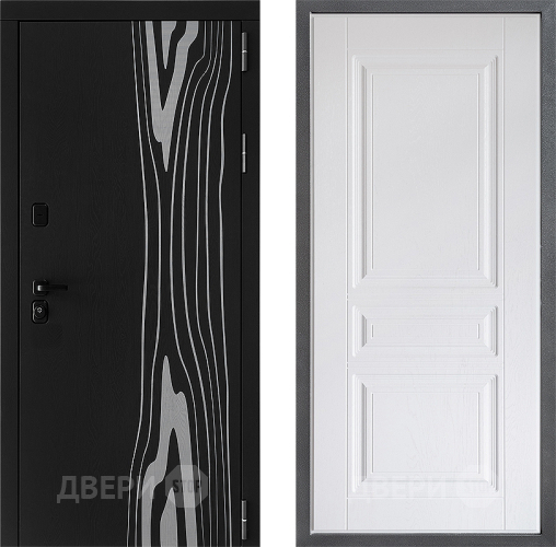 Входная металлическая Дверь Дверной континент ДК-12 ФЛ-243 Альберо Браш серебро в Протвино