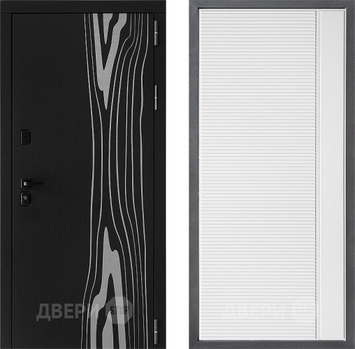 Входная металлическая Дверь Дверной континент ДК-12 ФЛ-757 Белое Стекло Софт милк в Протвино