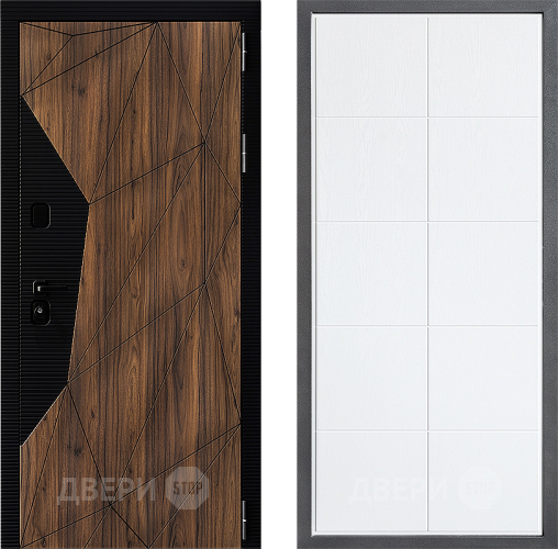 Входная металлическая Дверь Дверной континент ДК-11 ФЛ-Кватро Белое дерево в Протвино