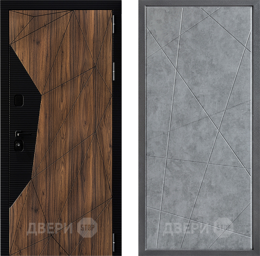 Входная металлическая Дверь Дверной континент ДК-11 ФЛ-655 Бетон серый в Протвино