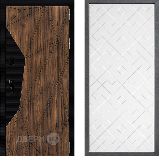 Входная металлическая Дверь Дверной континент ДК-11 ФЛ-Тиффани Белый софт в Протвино