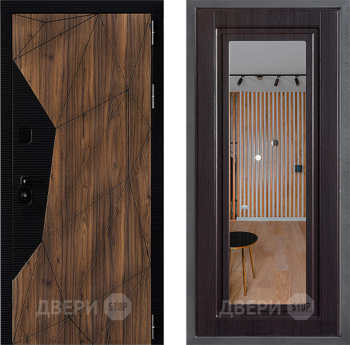 Входная металлическая Дверь Дверной континент ДК-11 ФЛЗ Зеркало Венге в Протвино