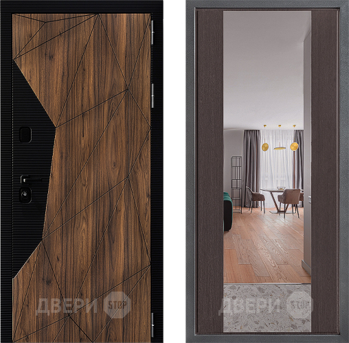 Входная металлическая Дверь Дверной континент ДК-11 ФЛЗ-1 Зеркало Венге в Протвино