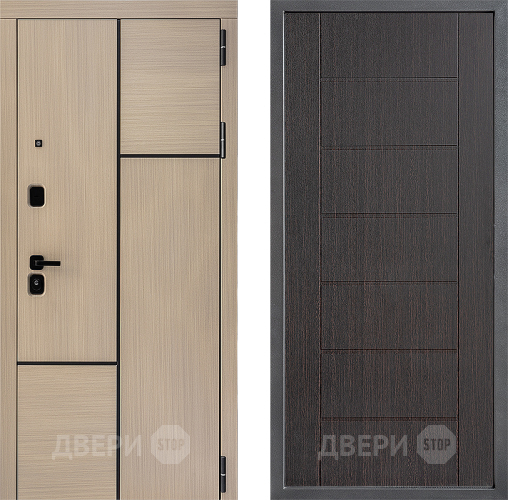 Входная металлическая Дверь Дверной континент ДК-14 ФЛ-Лайн Венге в Протвино