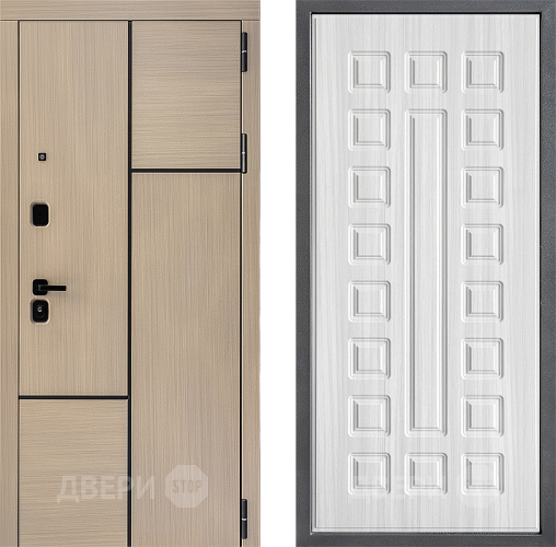 Входная металлическая Дверь Дверной континент ДК-14 ФЛ-183 Сандал белый в Протвино