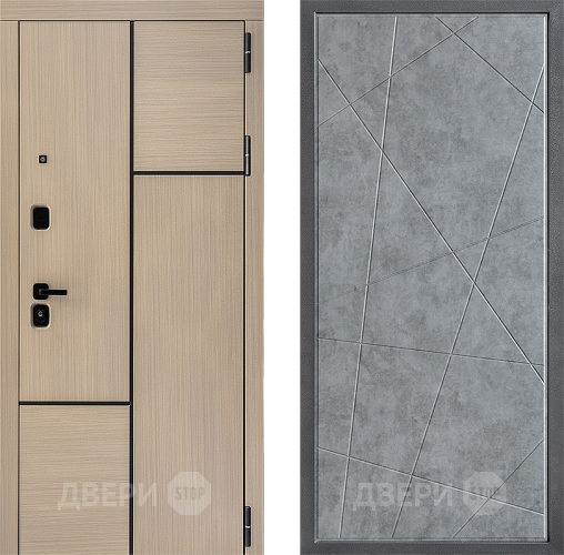 Входная металлическая Дверь Дверной континент ДК-14 ФЛ-655 Бетон серый в Протвино