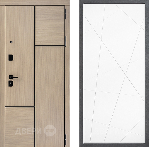 Входная металлическая Дверь Дверной континент ДК-14 ФЛ-655 Белый софт в Протвино