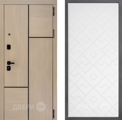 Входная металлическая Дверь Дверной континент ДК-14 ФЛ-Тиффани Белый софт в Протвино