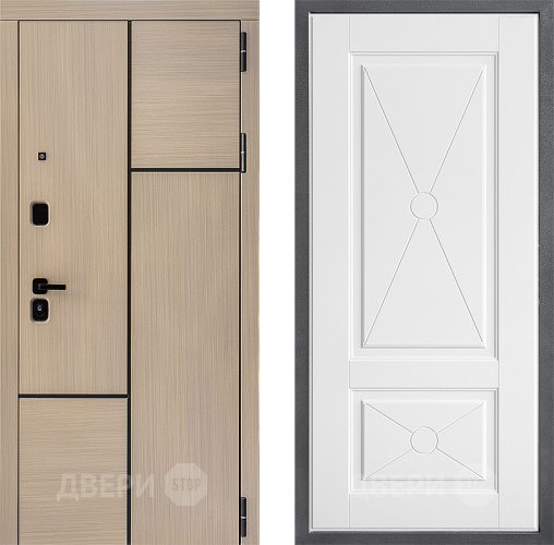 Входная металлическая Дверь Дверной континент ДК-14 ФЛ-617 Софт милк в Протвино
