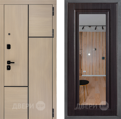 Входная металлическая Дверь Дверной континент ДК-14 ФЛЗ Зеркало Венге в Протвино