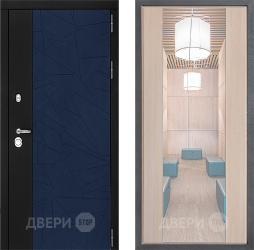 Входная металлическая Дверь Дверной континент ДК-9 ФЛЗ-1 Зеркало Капучино в Протвино