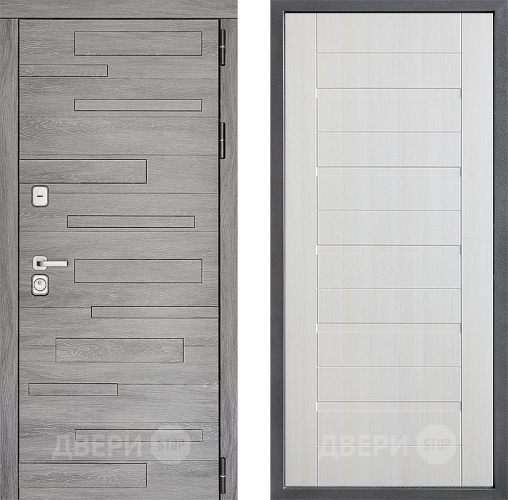 Входная металлическая Дверь Дверной континент ДК-10 ФЛ-70 Лиственница белая в Протвино