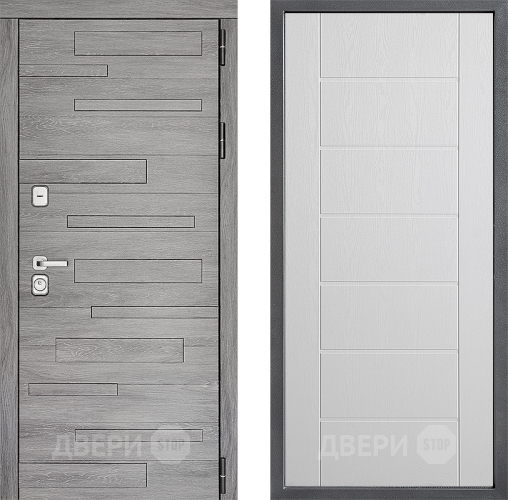 Входная металлическая Дверь Дверной континент ДК-10 ФЛ-Лайн Белое дерево в Протвино