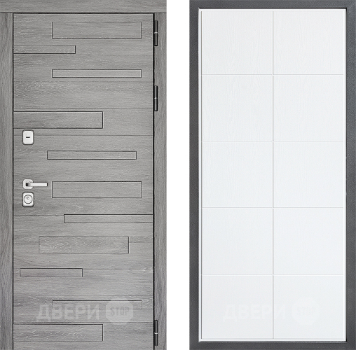 Входная металлическая Дверь Дверной континент ДК-10 ФЛ-Кватро Белое дерево в Протвино