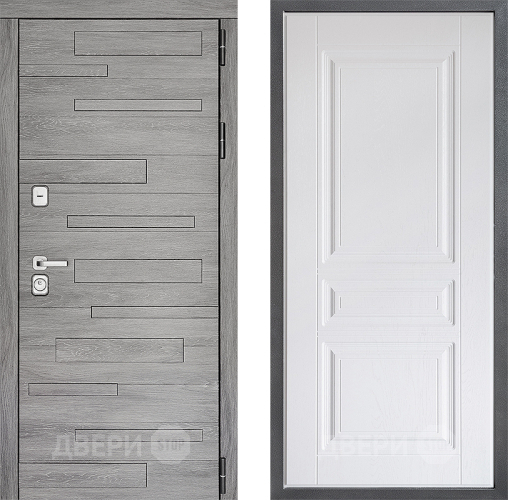 Входная металлическая Дверь Дверной континент ДК-10 ФЛ-243 Альберо Браш серебро в Протвино