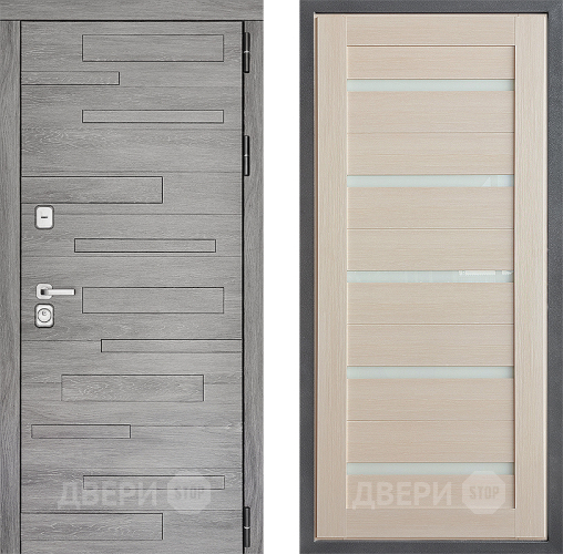 Входная металлическая Дверь Дверной континент ДК-10 ФЛ-47 Лиственница белая в Протвино