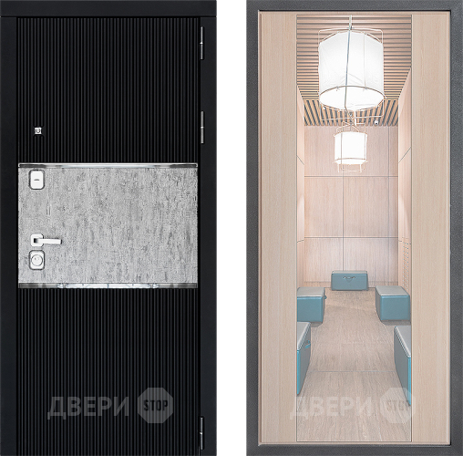 Входная металлическая Дверь Дверной континент ДК-13 ФЛЗ-1 Зеркало Капучино в Протвино