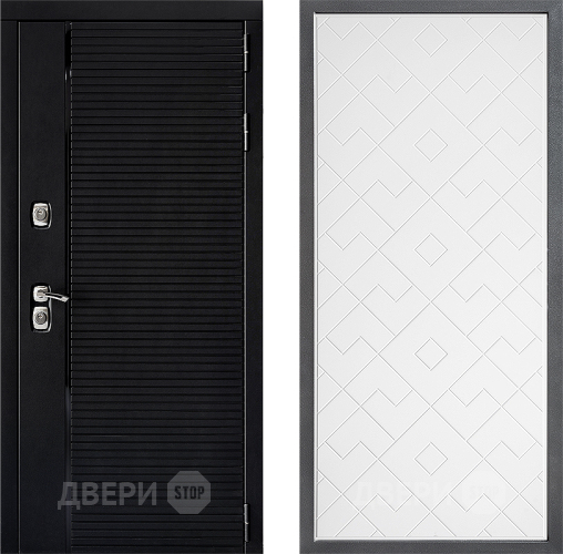 Входная металлическая Дверь Дверной континент ДК-1 ФЛ-Тиффани Белый софт в Протвино