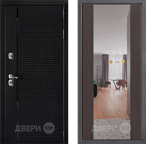 Дверь Дверной континент ДК-1 ФЛЗ-1 Зеркало Венге в Протвино