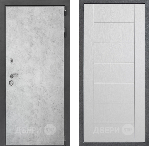 Входная металлическая Дверь Дверной континент ДК-3/743 ФЛ-Лайн Белое дерево в Протвино