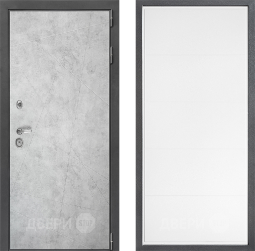 Входная металлическая Дверь Дверной континент ДК-3/743 ФЛ-649 Белый софт в Протвино