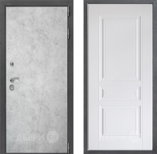 Входная металлическая Дверь Дверной континент ДК-3/743 ФЛ-243 Альберо Браш серебро в Протвино