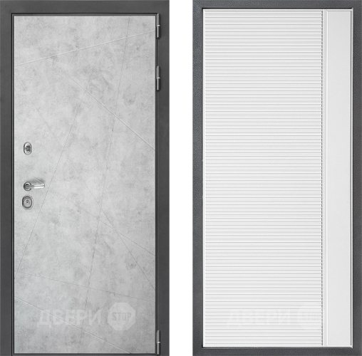 Входная металлическая Дверь Дверной континент ДК-3/743 ФЛ-757 Белое Стекло Софт милк в Протвино