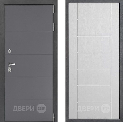 Входная металлическая Дверь Дверной континент ДК-3/649 ФЛ-Лайн Белое дерево в Протвино