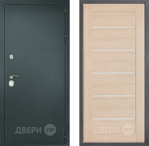 Входная металлическая Дверь Дверной континент Рубикон Серебро Дизайн ФЛ-46 Капучино в Протвино