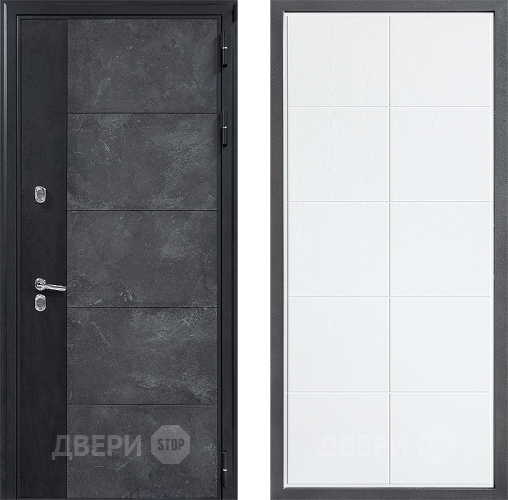 Входная металлическая Дверь Дверной континент ДК-15 Бетон ТЕРМО ФЛ-Кватро Белое дерево в Протвино