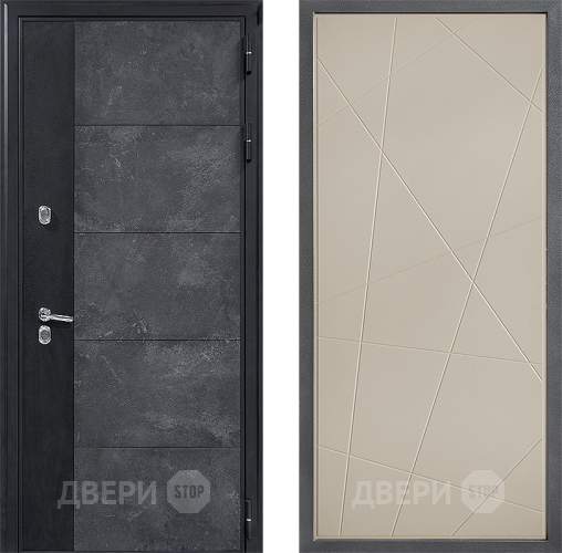 Входная металлическая Дверь Дверной континент ДК-15 Бетон ТЕРМО ФЛ-655 Капучино в Протвино