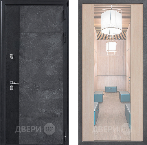 Дверь Дверной континент ДК-15 Бетон ТЕРМО ФЛЗ-1 Зеркало Капучино в Протвино