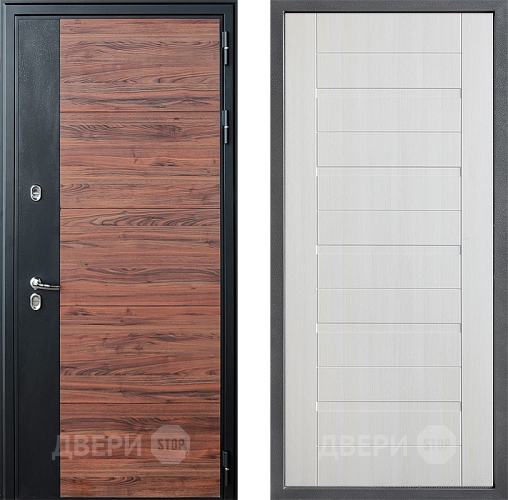 Входная металлическая Дверь Дверной континент ДК-15 Красное Дерево ТЕРМО ФЛ-70 Лиственница белая в Протвино