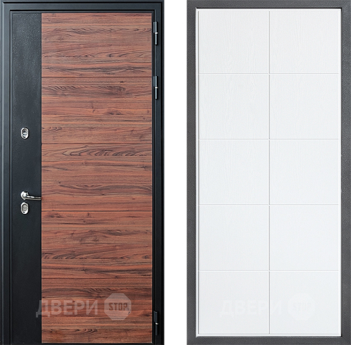 Входная металлическая Дверь Дверной континент ДК-15 Красное Дерево ТЕРМО ФЛ-Кватро Белое дерево в Протвино