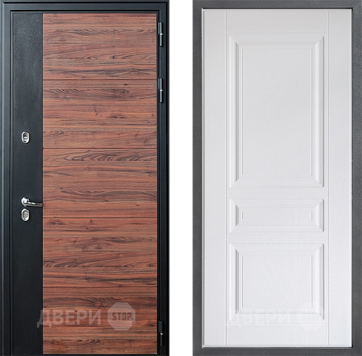 Входная металлическая Дверь Дверной континент ДК-15 Красное Дерево ТЕРМО ФЛ-243 Альберо Браш серебро в Протвино