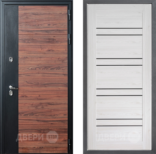 Входная металлическая Дверь Дверной континент ДК-15 Красное Дерево ТЕРМО ФЛ-49 Сосна белая в Протвино