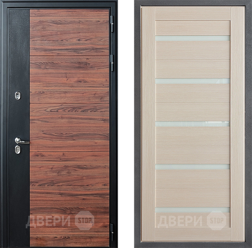 Входная металлическая Дверь Дверной континент ДК-15 Красное Дерево ТЕРМО ФЛ-47 Капучино в Протвино