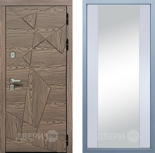 Входная металлическая Дверь Дива МД-97/2 Д-15 Зеркало Белый в Протвино