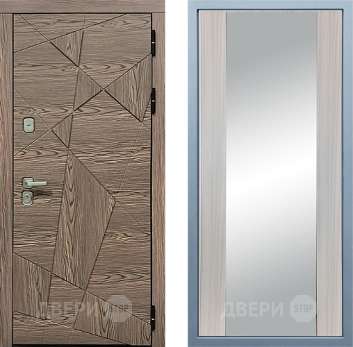 Дверь Дива МД-97/2 Д-15 Зеркало Сандал белый в Протвино