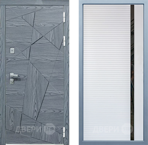 Входная металлическая Дверь Дива МД-97/3 МХ-45 Белый матовый в Протвино