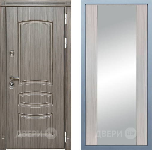 Входная металлическая Дверь Дива МД-42 Д-15 Зеркало Сандал белый в Протвино