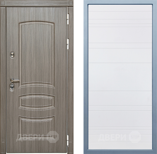 Входная металлическая Дверь Дива МД-42 Д-5 Белый в Протвино