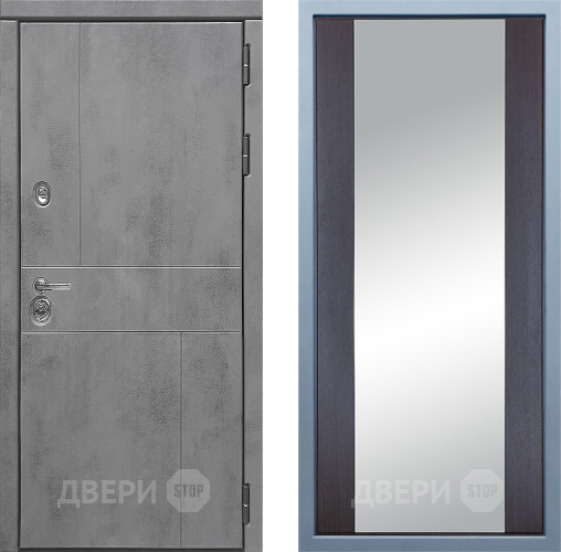 Входная металлическая Дверь Дива МД-48 Д-15 Зеркало Венге в Протвино